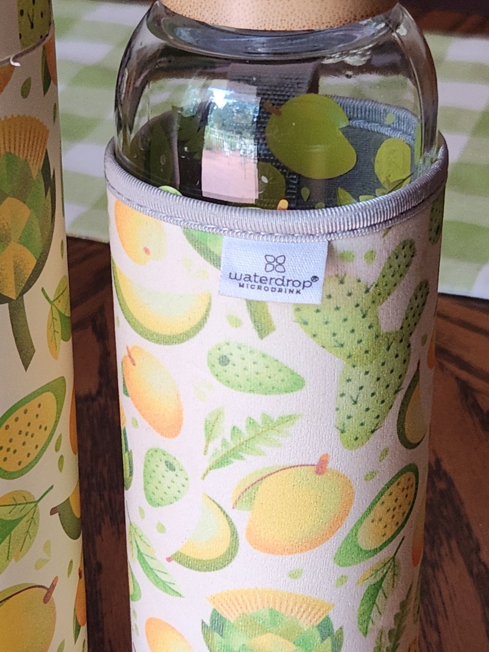 Waterdrop Glow Limited Borosilicate Insulated Bottle Sleeve - Green & Yellow